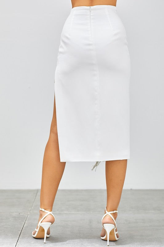 White rhinestone outlet skirt